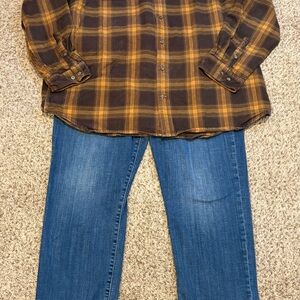 Carhart Men Shirt Original Fit 2XL Tall + Lucky Brand Jeans 40x30 used good